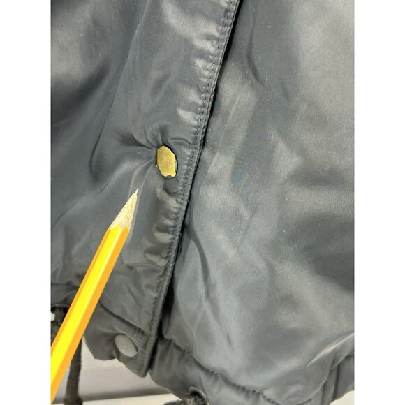 Divided by H&M Black 90 Brooklyn Racing Bomber Jacket Size Small Runs Big Coat - Picture 4 of 16